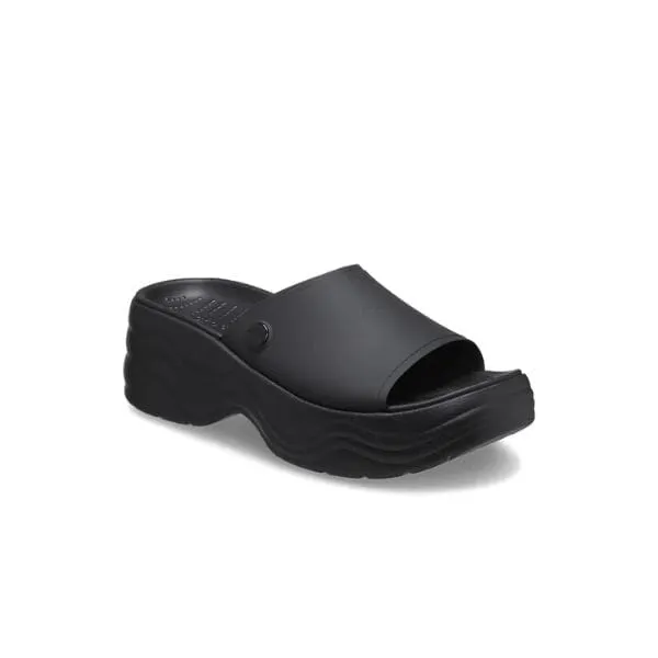 כפכפי פלטפורמה קרוקס לנשים Crocs Skyline Slide 208182-001 Black