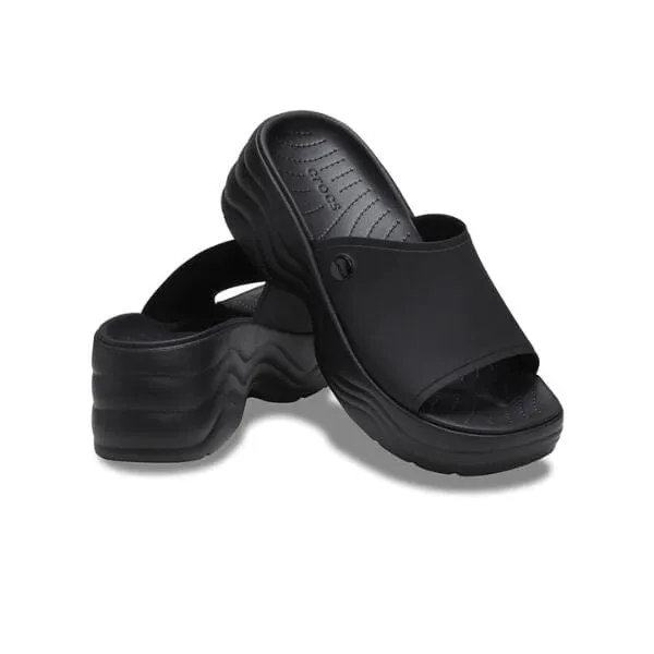 כפכפי פלטפורמה קרוקס לנשים Crocs Skyline Slide 208182-001 Black