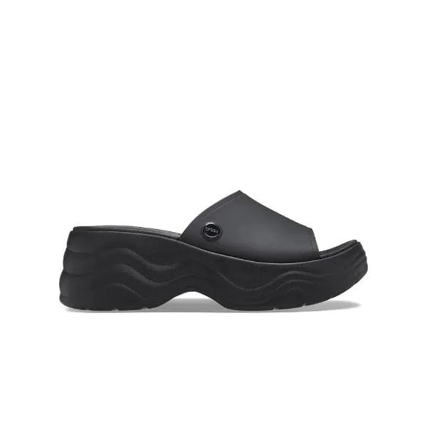 כפכפי פלטפורמה קרוקס לנשים Crocs Skyline Slide 208182-001 Black