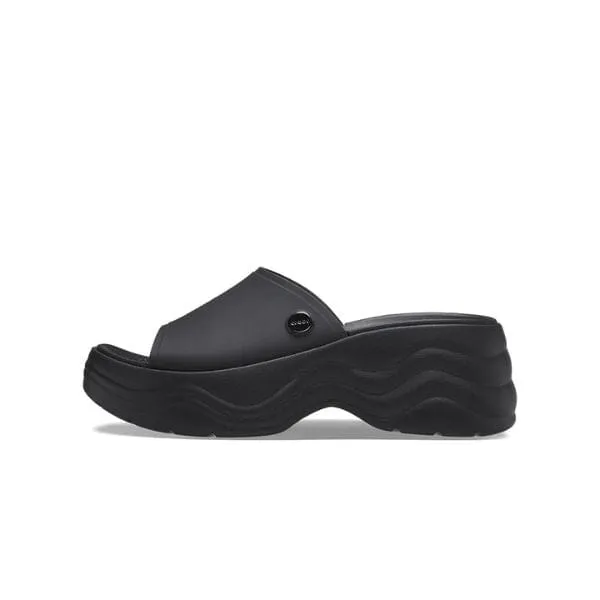 כפכפי פלטפורמה קרוקס לנשים Crocs Skyline Slide 208182-001 Black