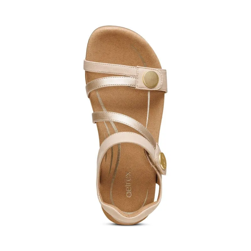 Aetrex Women's Jess Sandals- Tan