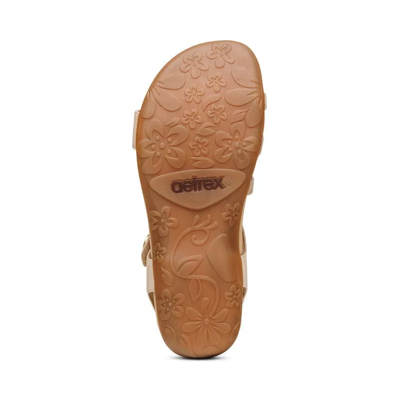 Aetrex Women's Jess Sandals- Tan