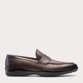 Bally Micson 6203061 Men's Coffee Calf Leather Loafers US 12 MSRP $495