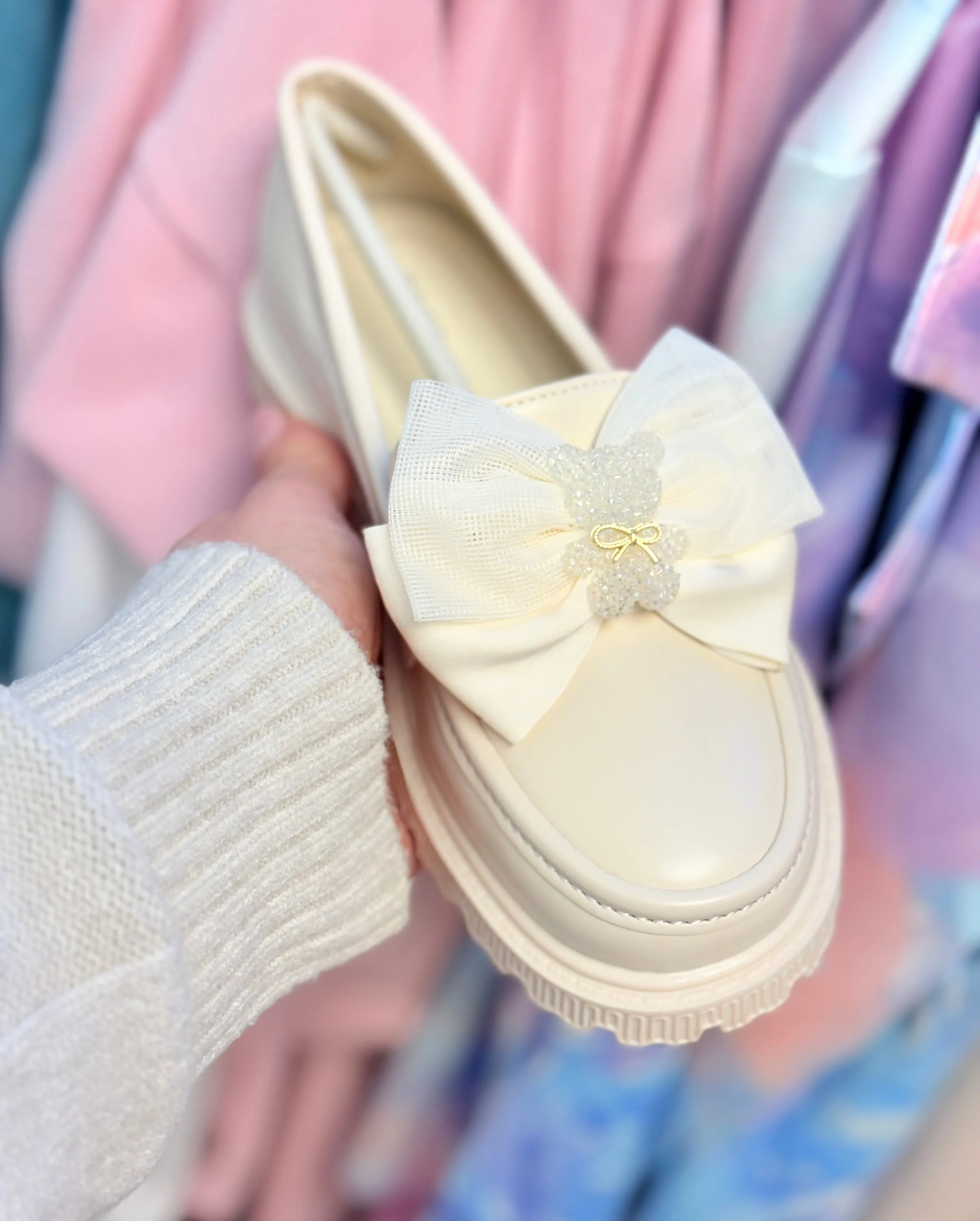 Beige loafers