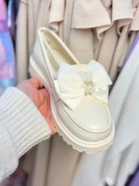 Beige loafers