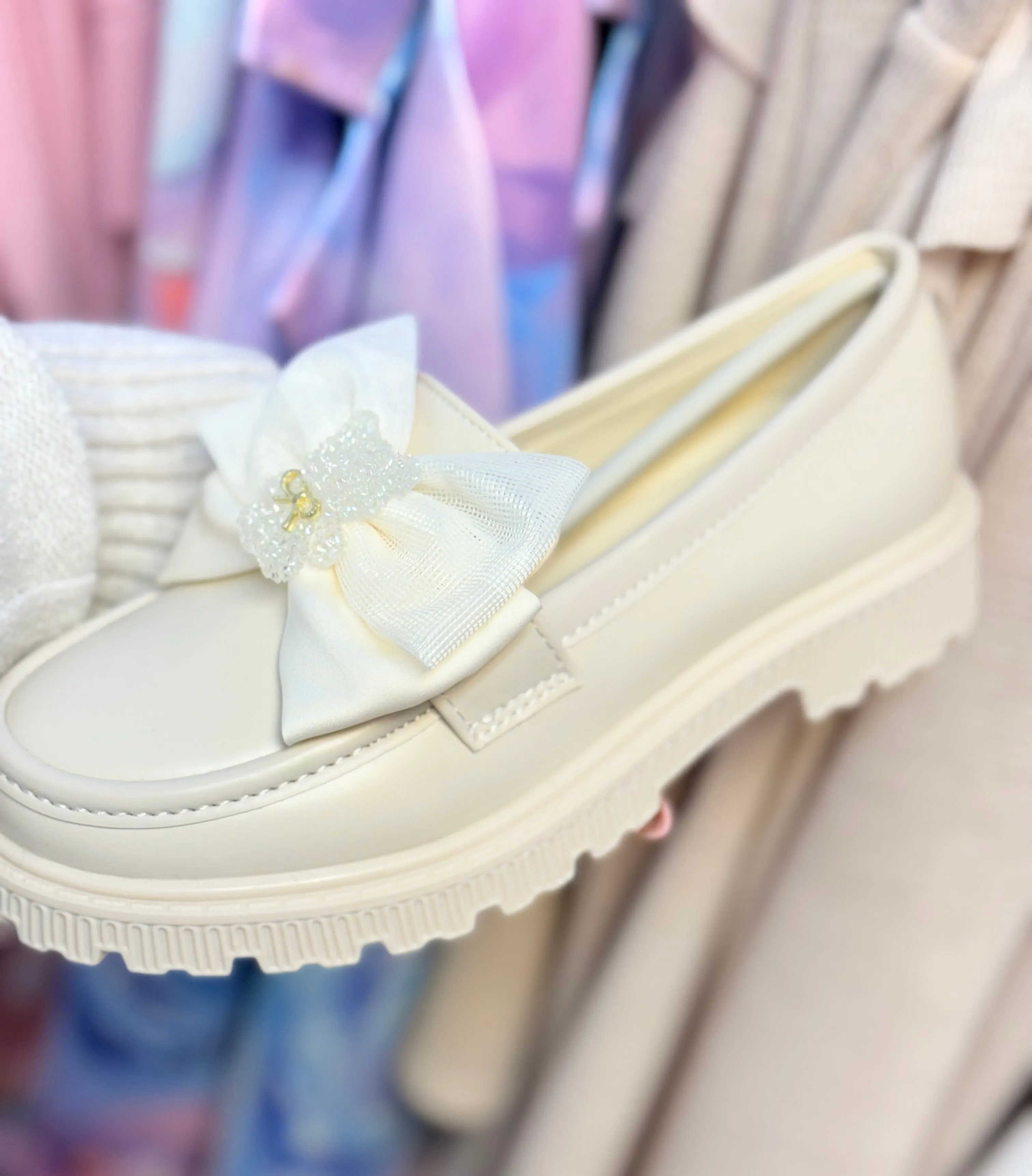 Beige loafers