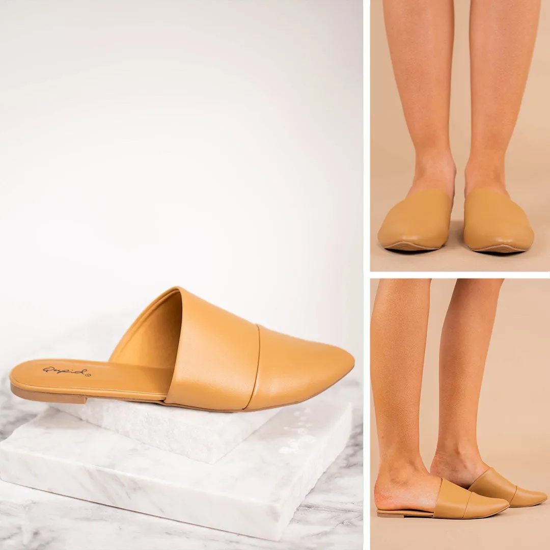 Best I've Ever Been Butterscotch Brown Flat Mules