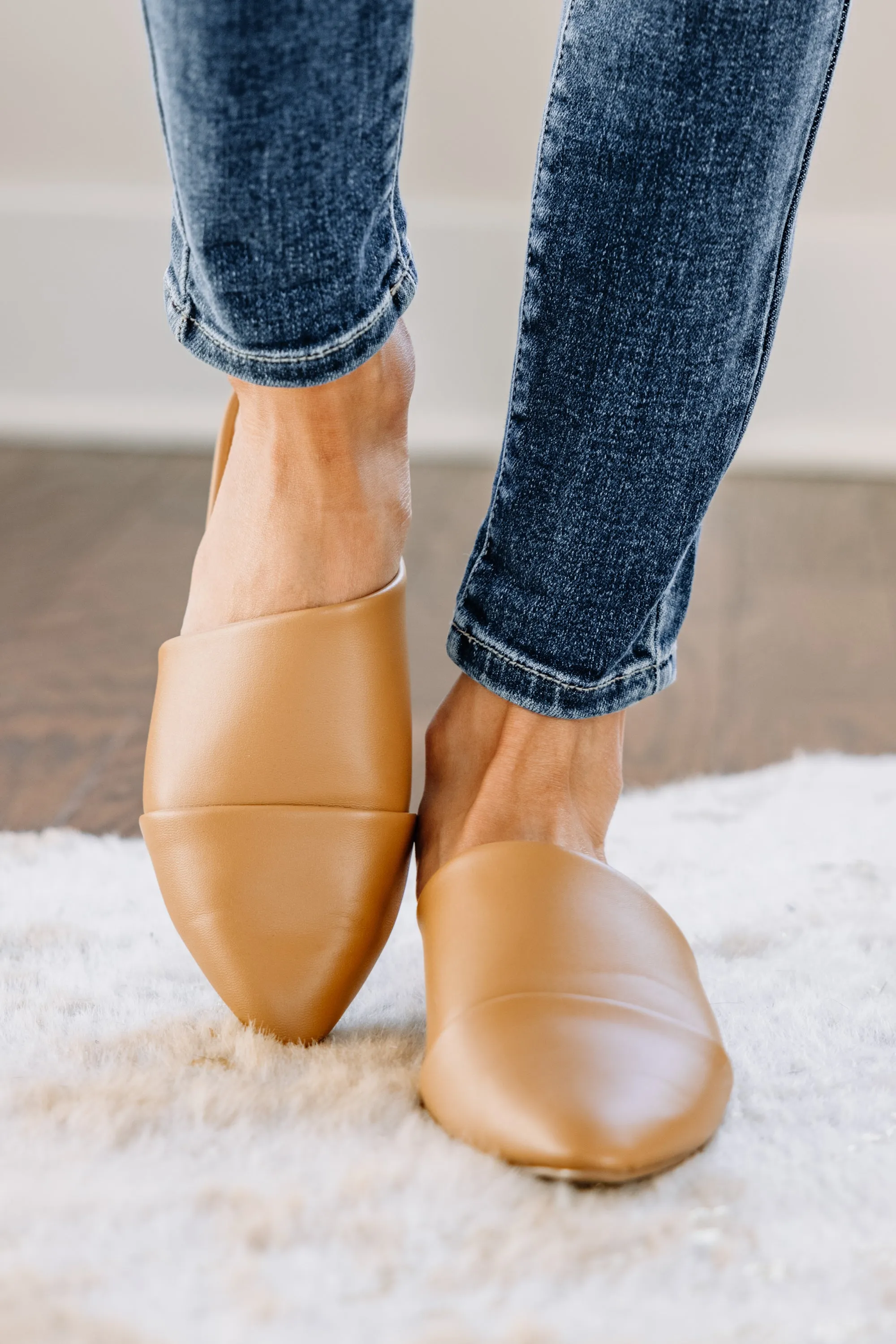 Best I've Ever Been Butterscotch Brown Flat Mules