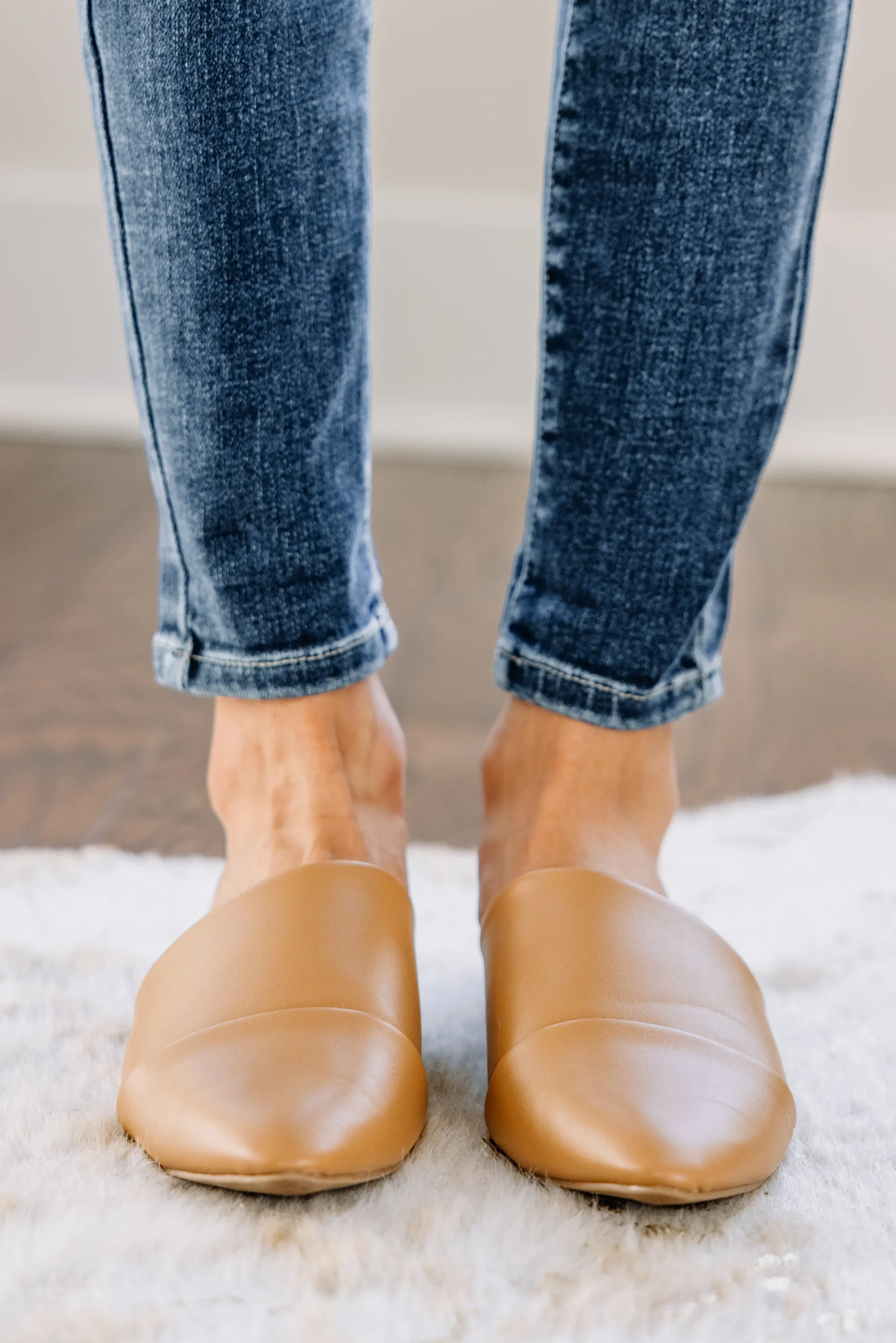 Best I've Ever Been Butterscotch Brown Flat Mules