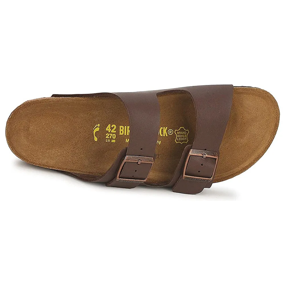 Birkenstock Unisex Brown Birko Flor 38 N Leather Arizona Sandal - 51703-38