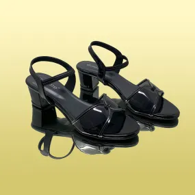 Black Block Heel Sandals