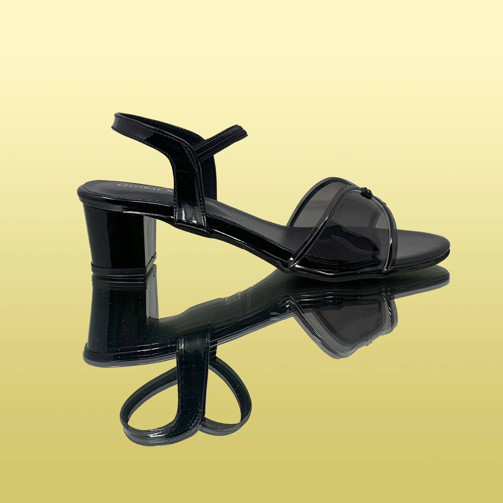 Black Block Heel Sandals