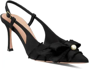 Bow Slingback Heels for Women Closed Toe Elegant 3.5 in Kitten Heels Pumps Heeled Sandals Stiletto Women's Pumps Pointed Toe Dress Shoes