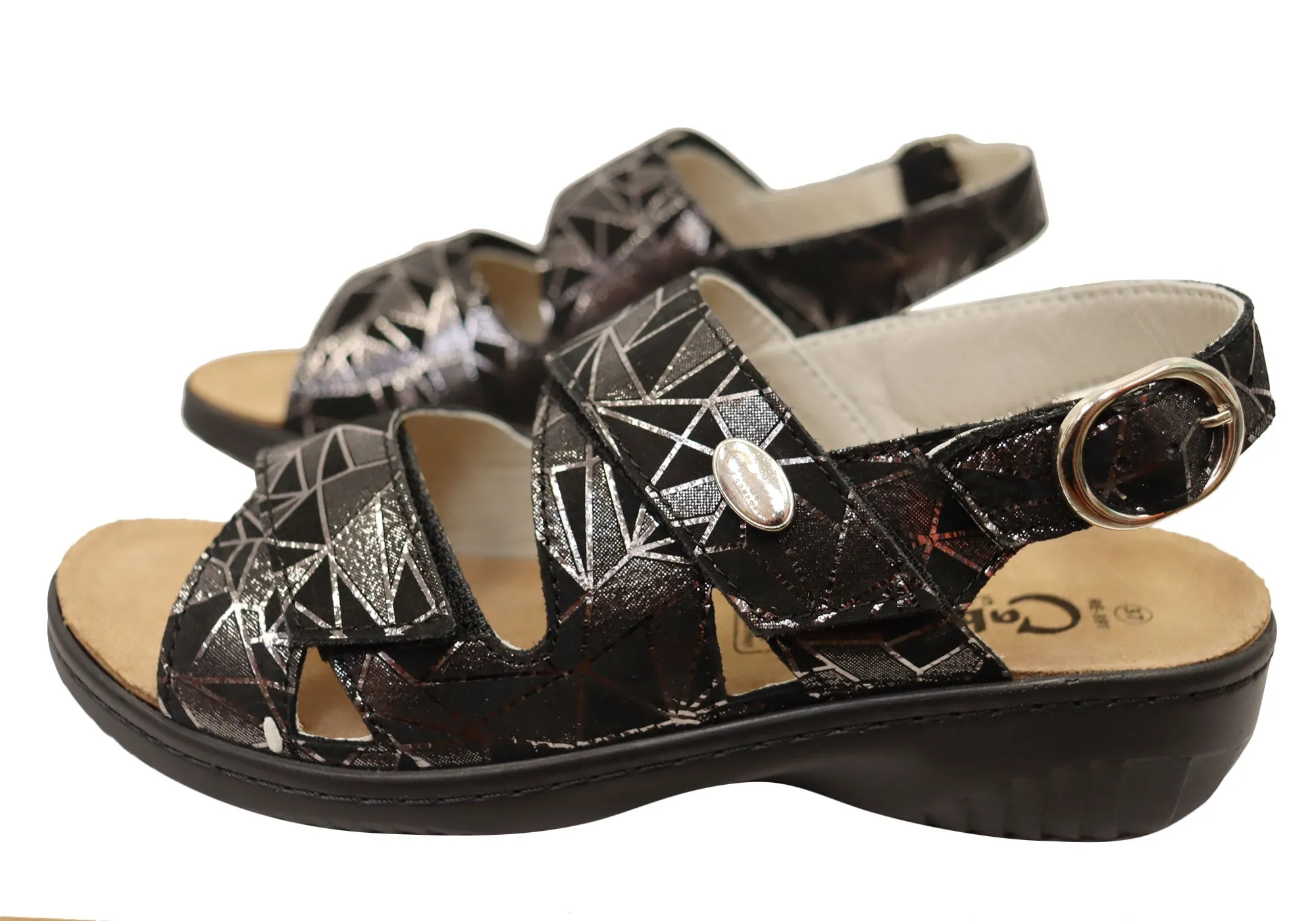 Cabello Comfort RE391 Womens European Comfortable Leather Sandals
