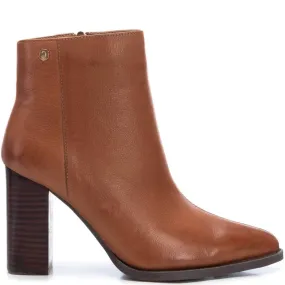 Carmela Tan High Heeled Pointed Toe Boots