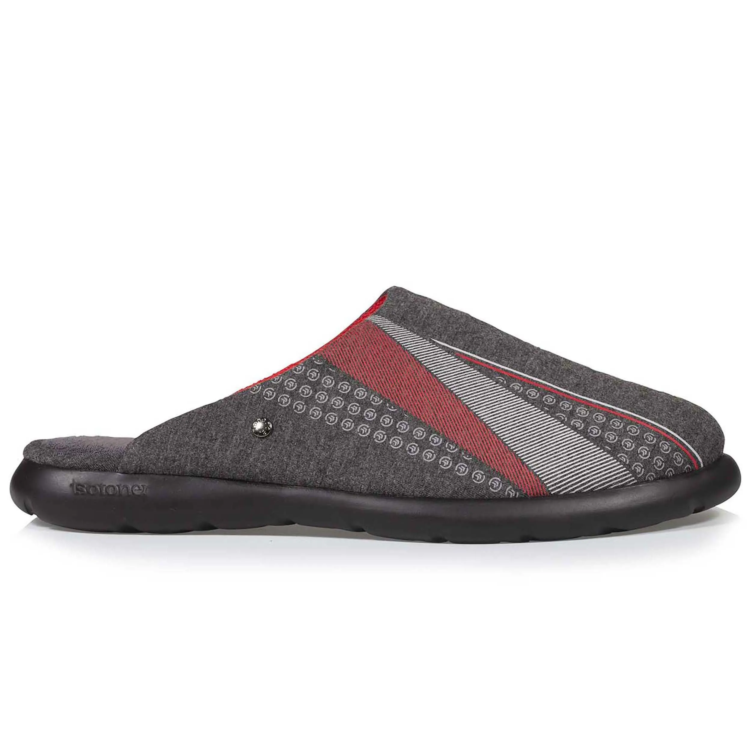 Chaussons mules Homme Jersey Gris chiné