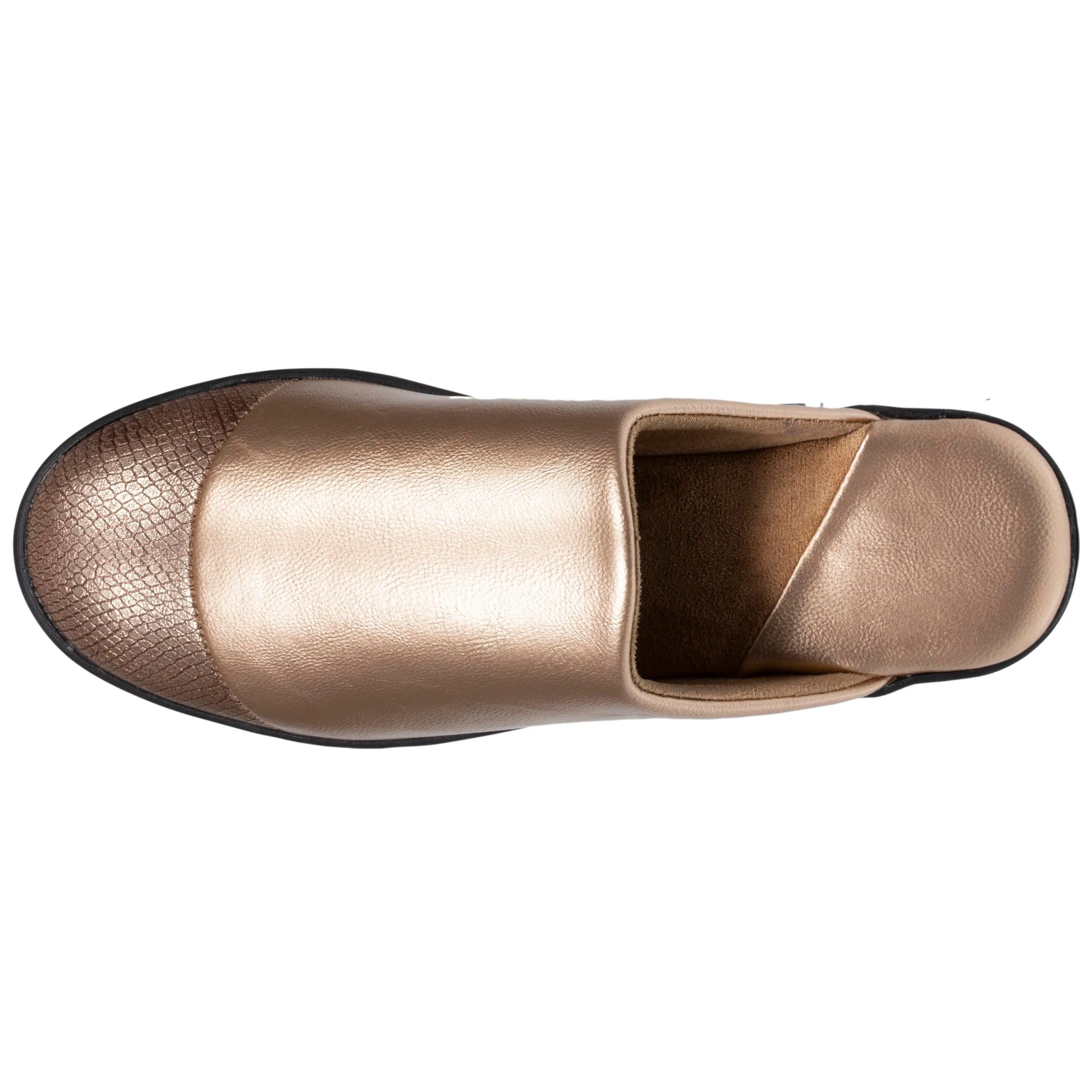 Chaussons mules talon Femme Doré