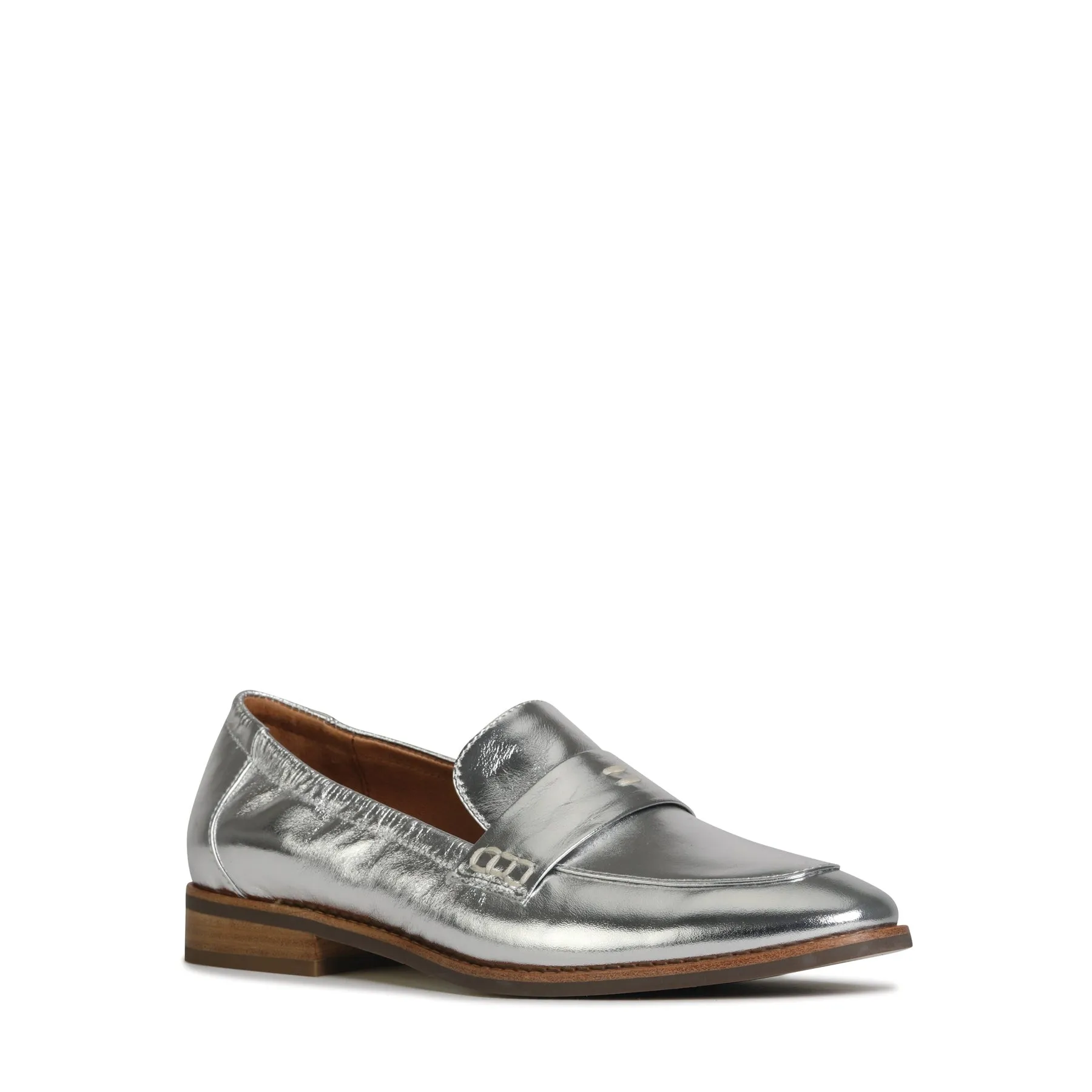 CHILE LEATHER METALLIC LOAFERS