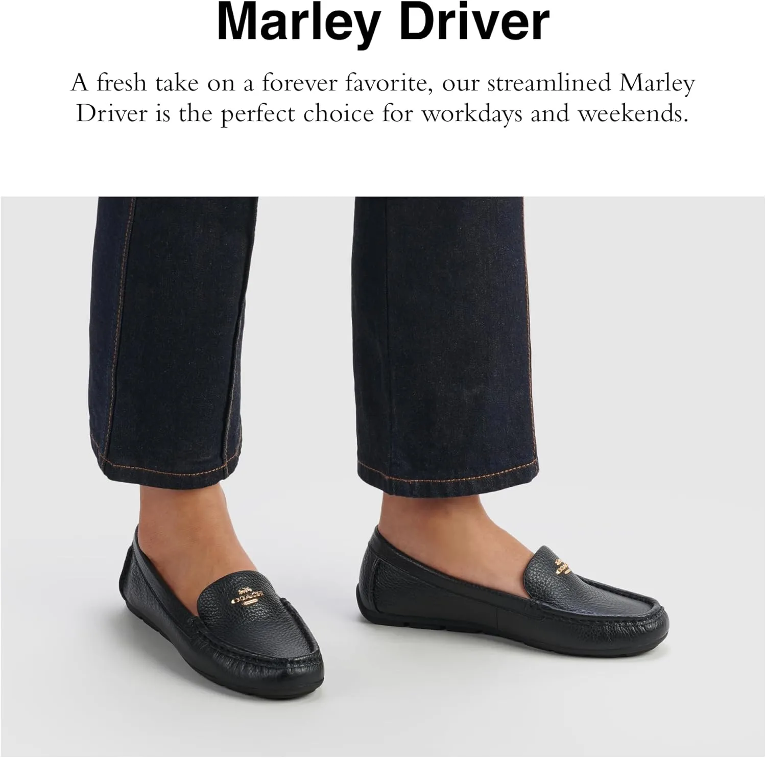 COACH Women's Marley Leather Driver Driving Style Loafer