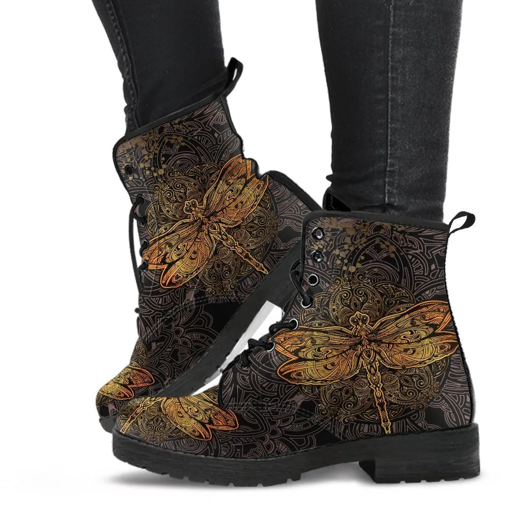 Combat Boots - Dragonfly | Vegan Lace Up Boots, Women’s Boots, Custom Shoes