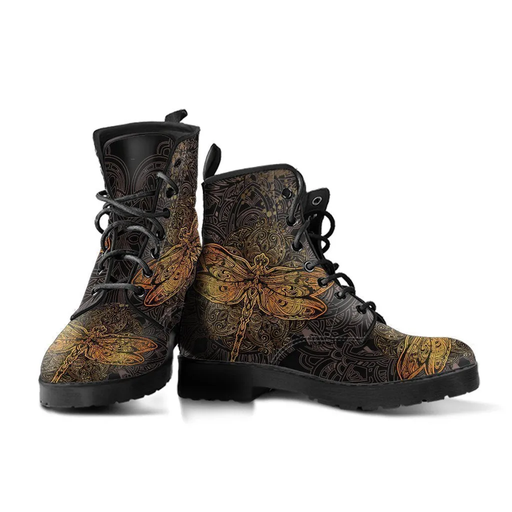 Combat Boots - Dragonfly | Vegan Lace Up Boots, Women’s Boots, Custom Shoes