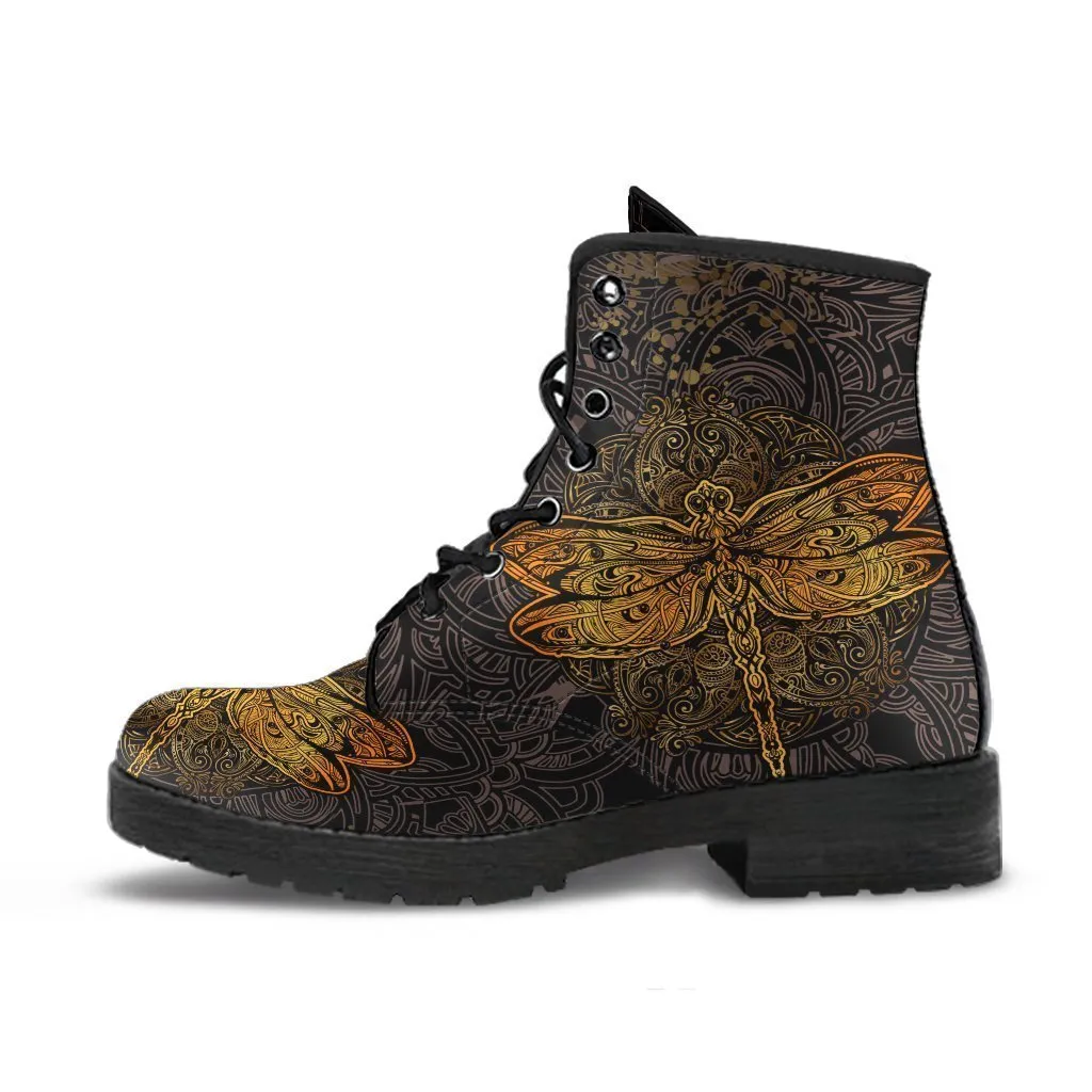 Combat Boots - Dragonfly | Vegan Lace Up Boots, Women’s Boots, Custom Shoes