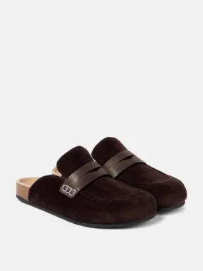 Corduroy mules