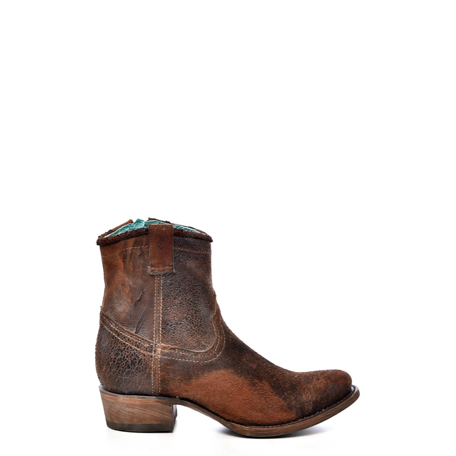 Corral Boots Womens Leather Abstract Lamb Chocolate Shortie Cowgirl