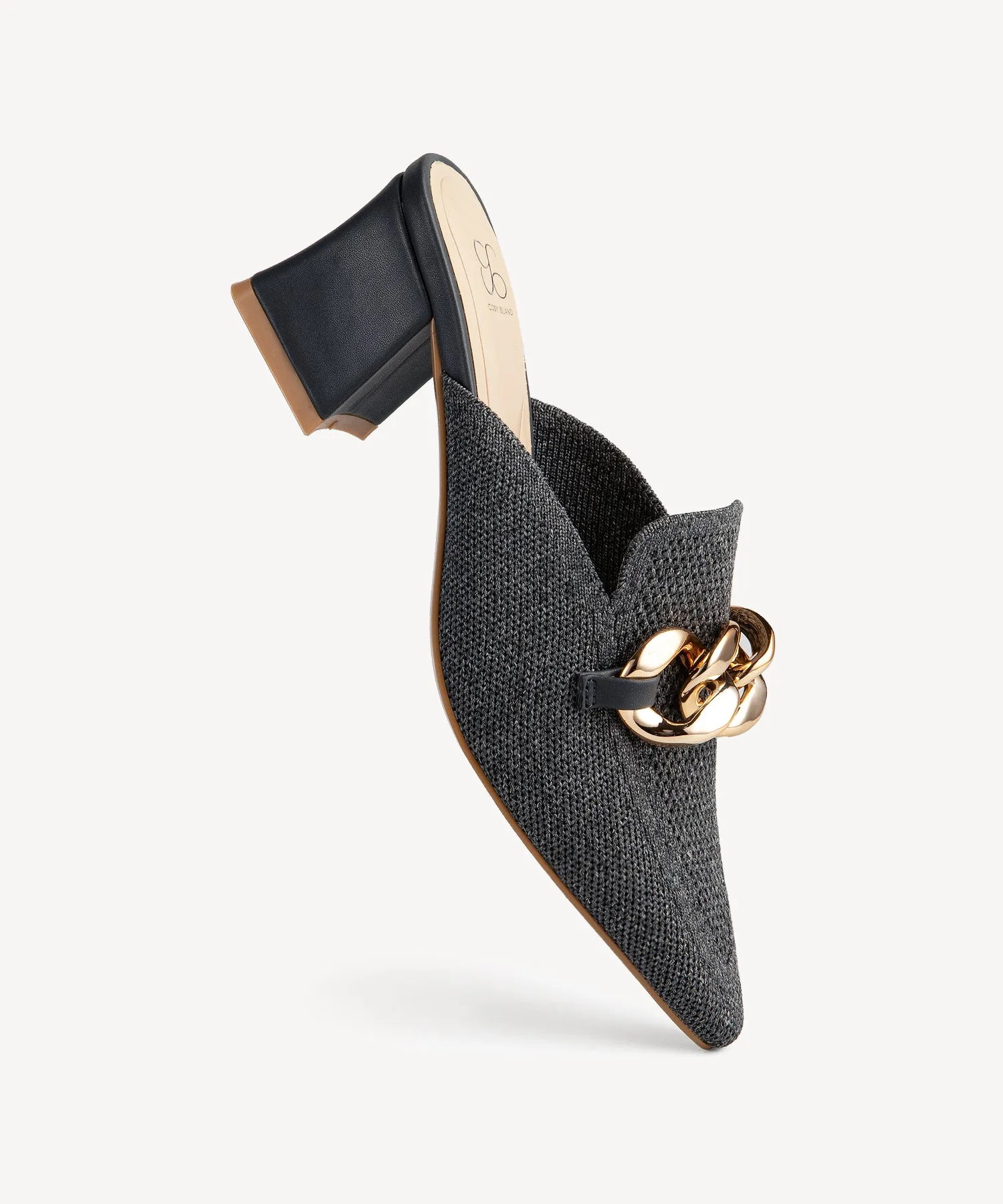 CosyCove Pointed Toe Heeled Mules