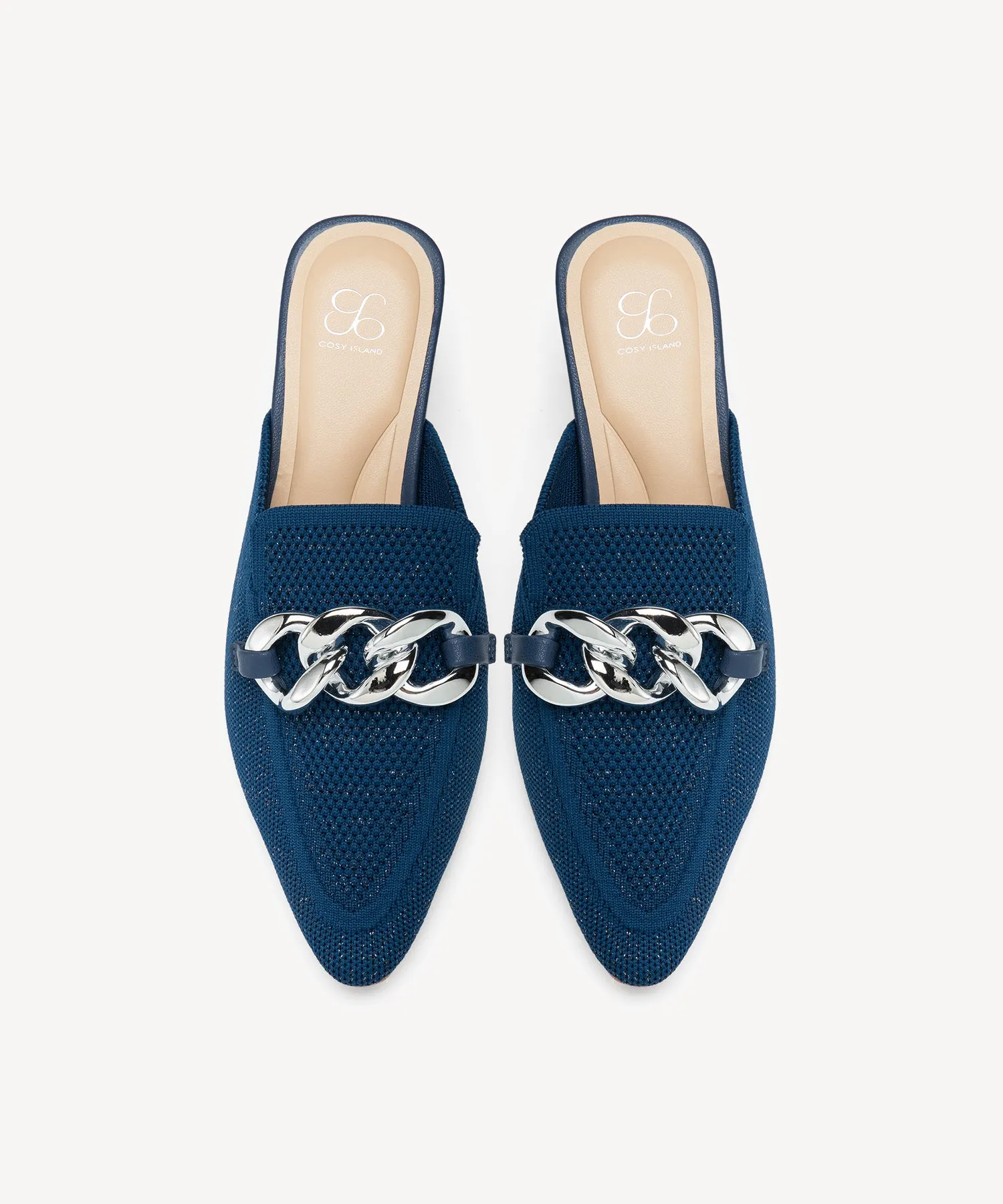 CosyCove Pointed Toe Heeled Mules