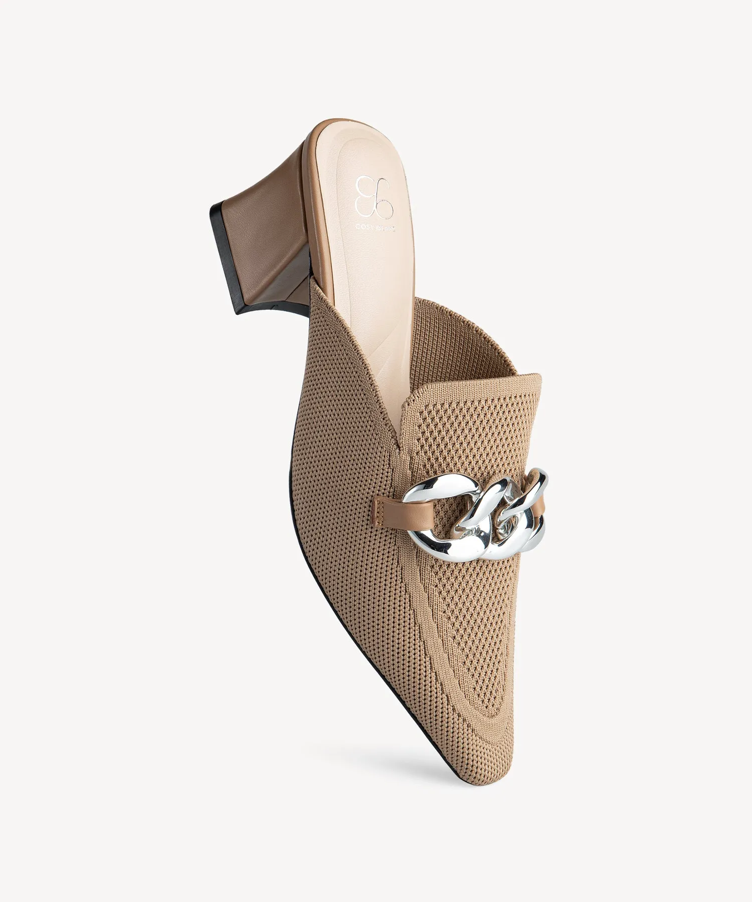 CosyCove Pointed Toe Heeled Mules