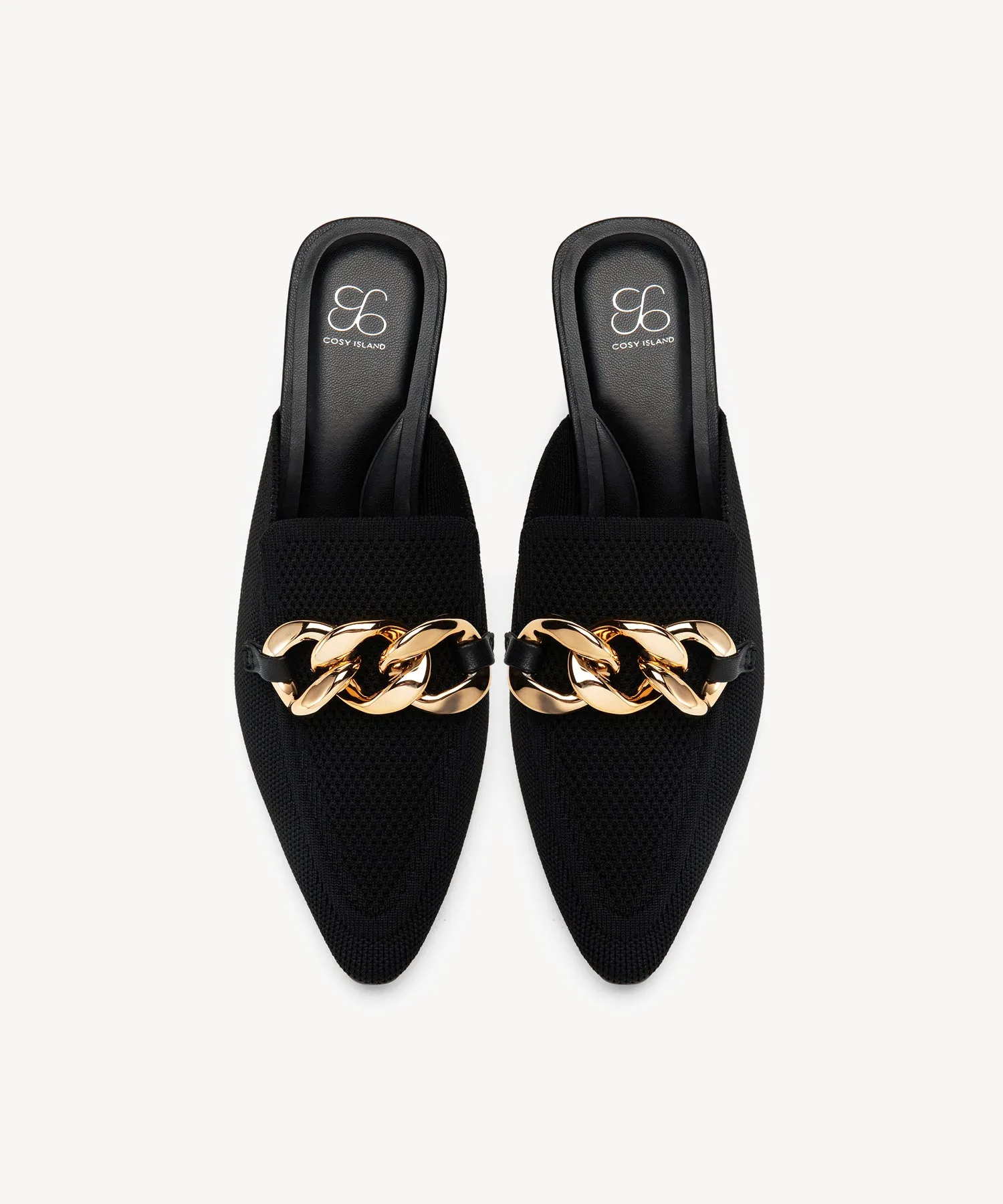CosyCove Pointed Toe Heeled Mules