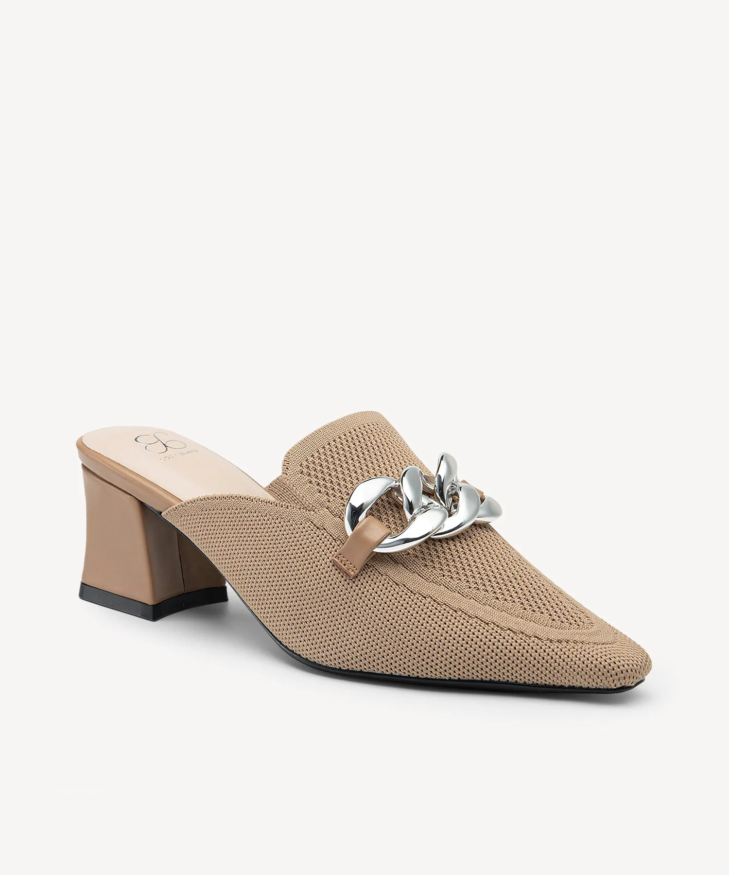 CosyCove Pointed Toe Heeled Mules