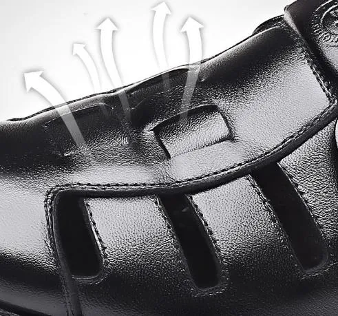 Cowhide Soft Breathable Hollow Sandals