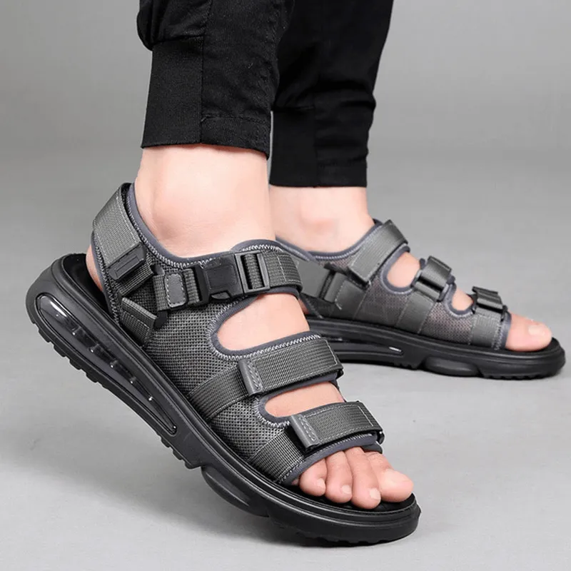 Fashion Men's Breathable Non-Slip Sandals / Luxury Male Soft Outdoor Sandals
