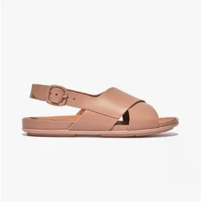 GRACIE CRISSCROSS Ladies Back-Strap Sandals Beige