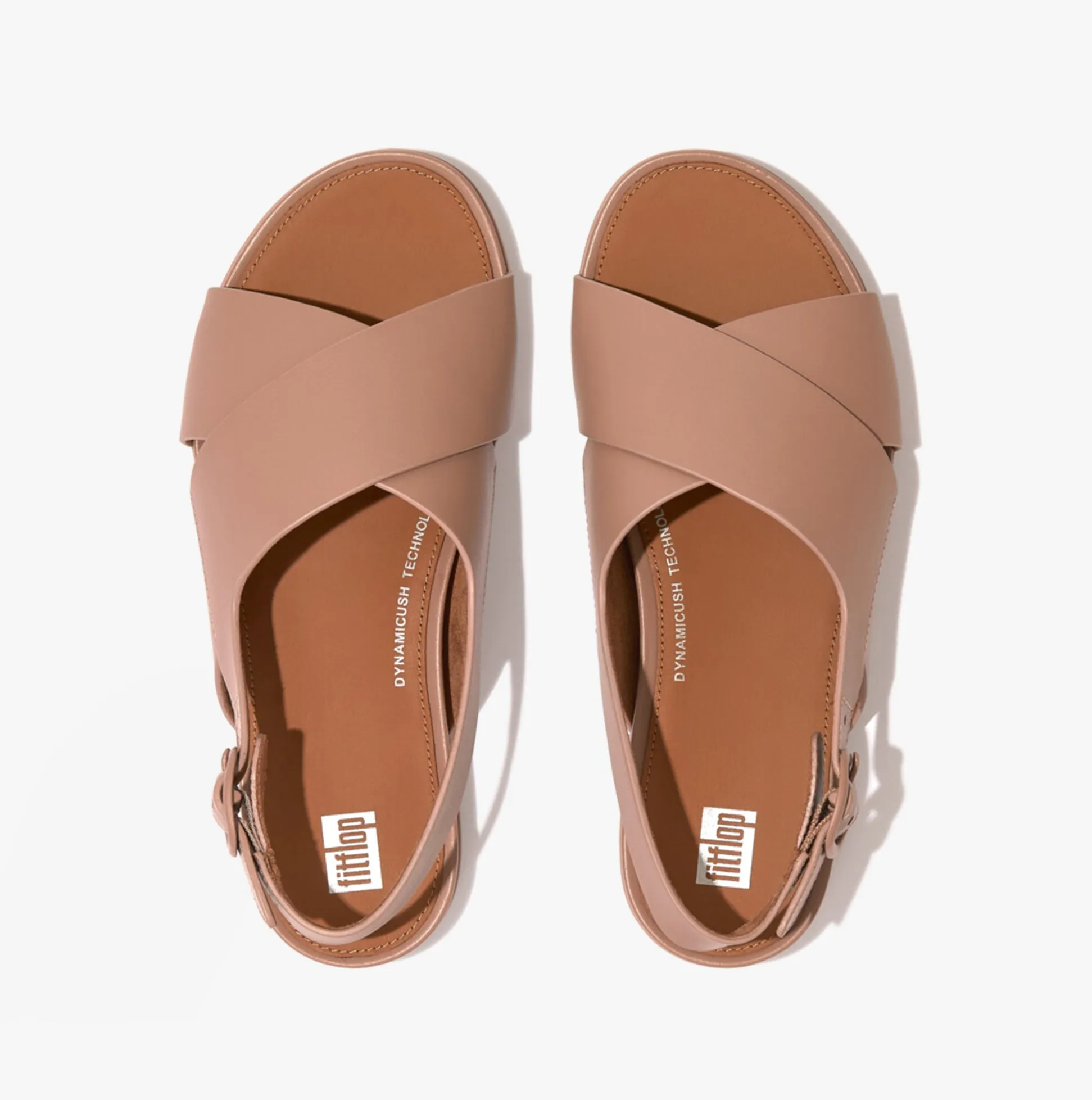 GRACIE CRISSCROSS Ladies Back-Strap Sandals Beige