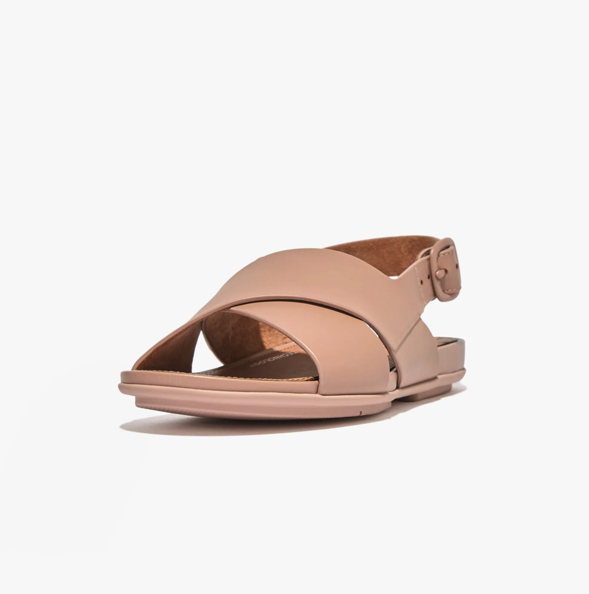 GRACIE CRISSCROSS Ladies Back-Strap Sandals Beige