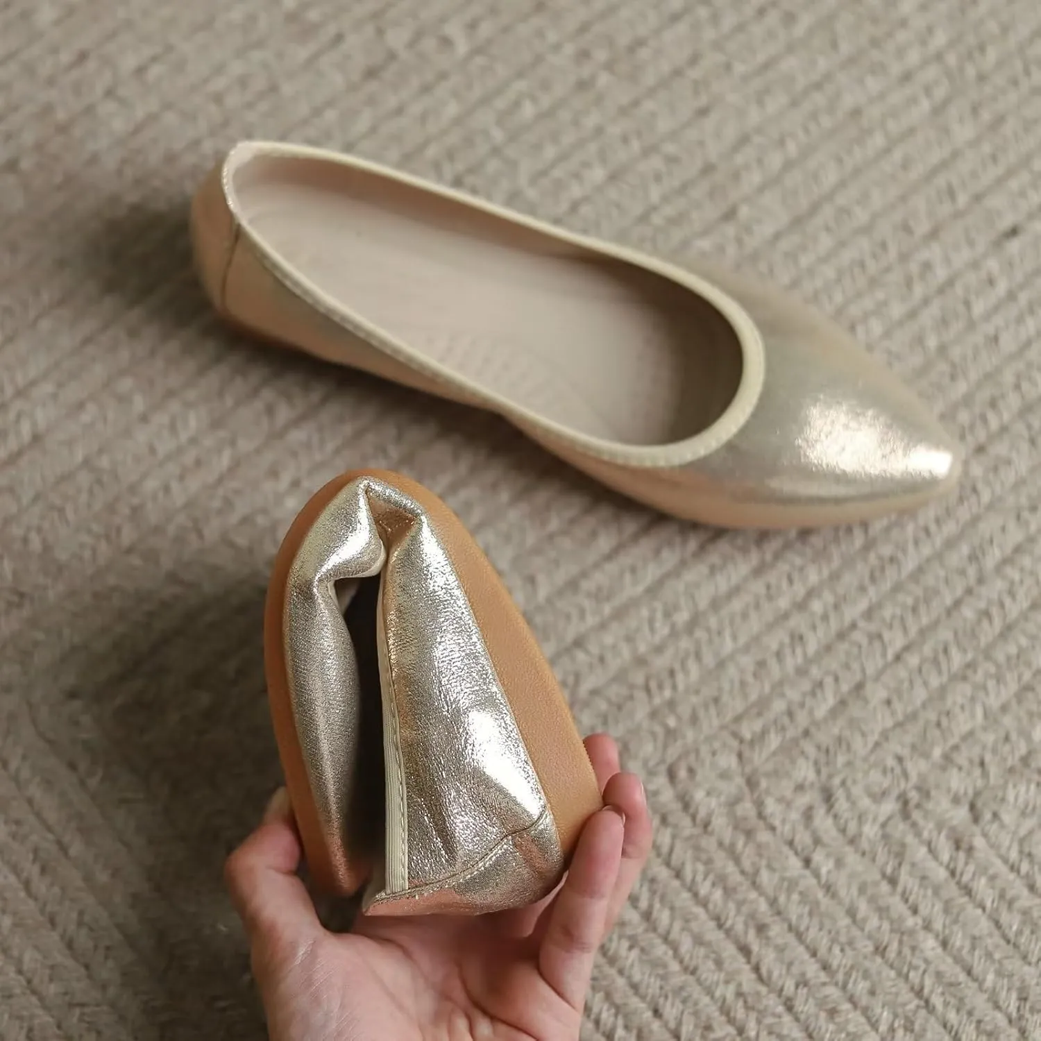 INEELUYI Soft Ballets Flats for Women Pointy Toe Comfortable Dress Ballerina Flats Shoes