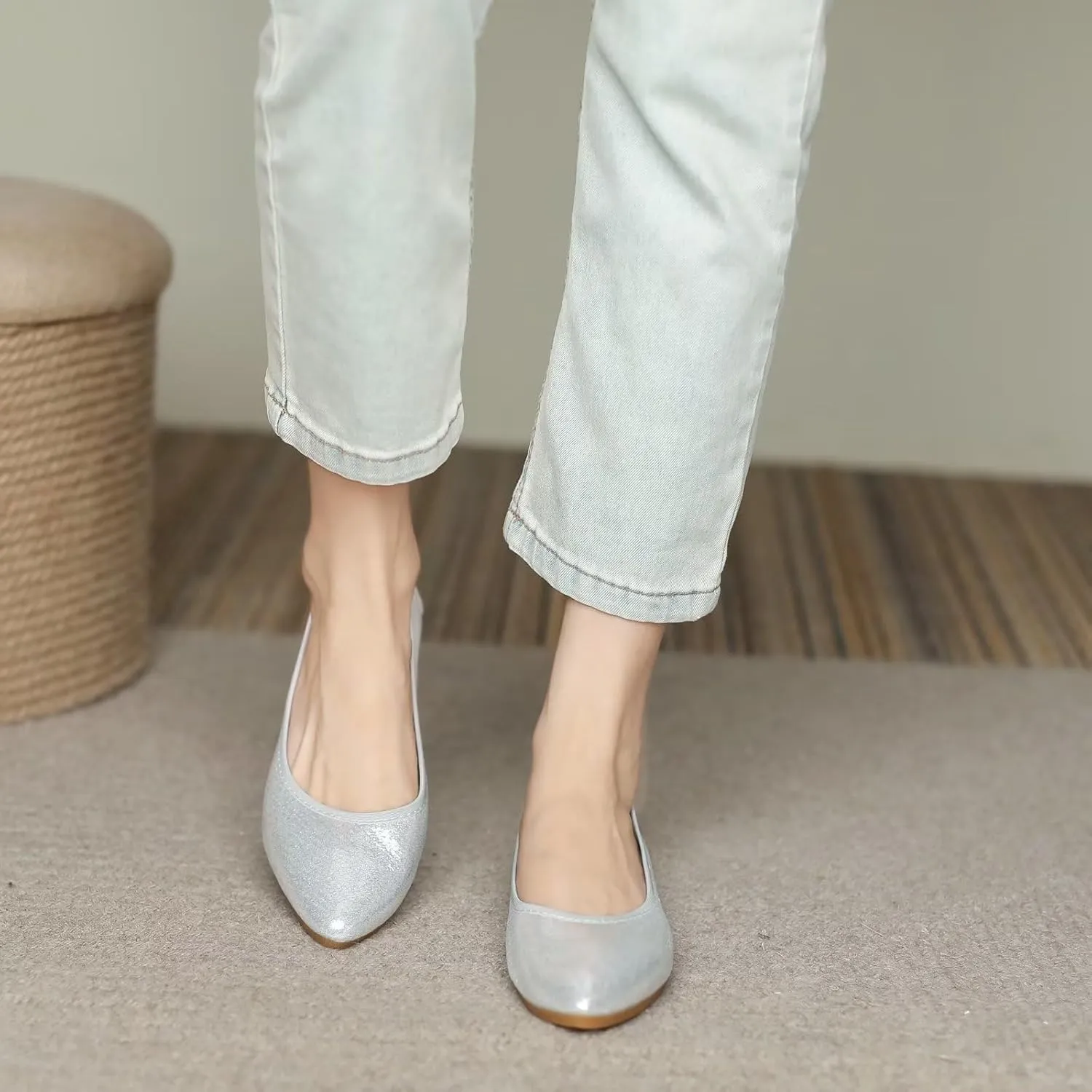INEELUYI Soft Ballets Flats for Women Pointy Toe Comfortable Dress Ballerina Flats Shoes