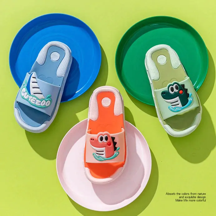 JF Cutezoo Dino Light Blue Slippers 9412