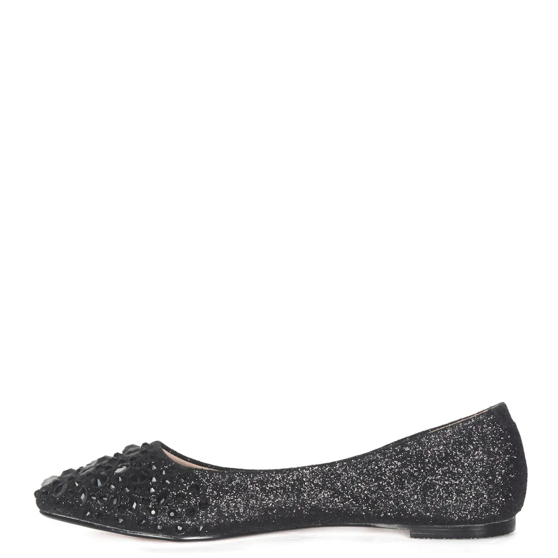 KELSEY BLACK SPARKLY RHINESTONE FLATS