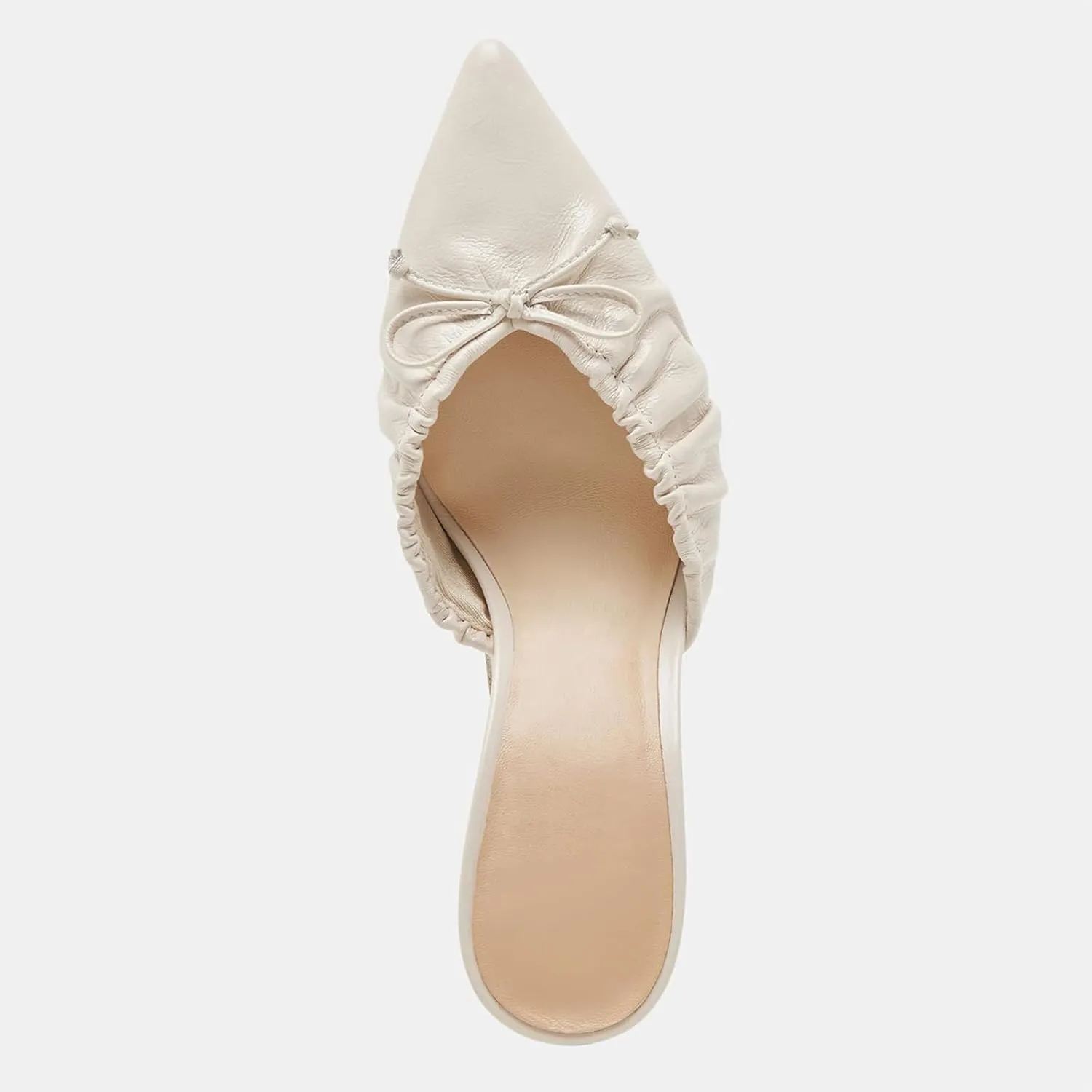 Kitten Heels for Women Bow Pointed Toe Heel Dressy Slip on Mules Trendy Sexy Stiletto Pumps Shoes