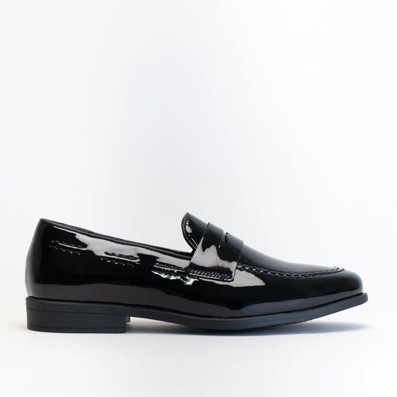 Mancini Men Patent Loafer With Saddle _ 150932