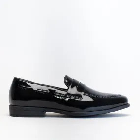 Mancini Men Patent Loafer With Saddle _ 150932