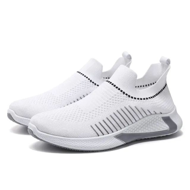 Men's Sports Running Shoes. Breathable, Woven, Shock Absorbent Casual