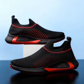 Men's Sports Running Shoes. Breathable, Woven, Shock Absorbent Casual