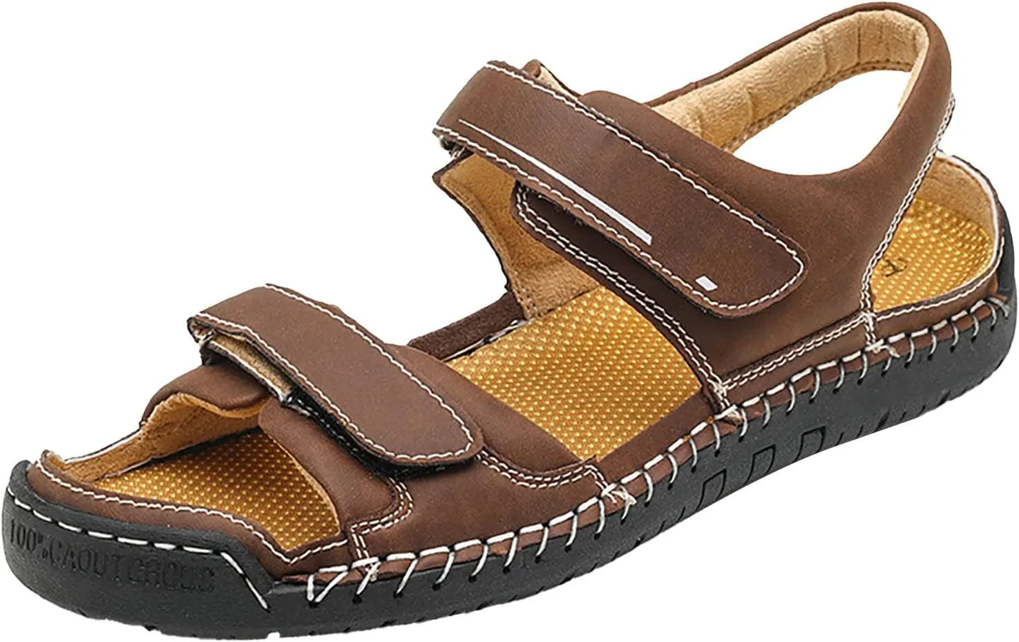 Men's Summer Sandals Breathable Daily Sports Beach Outdoor Shoes With Adjustable Strap Fisherman Leather Sandal