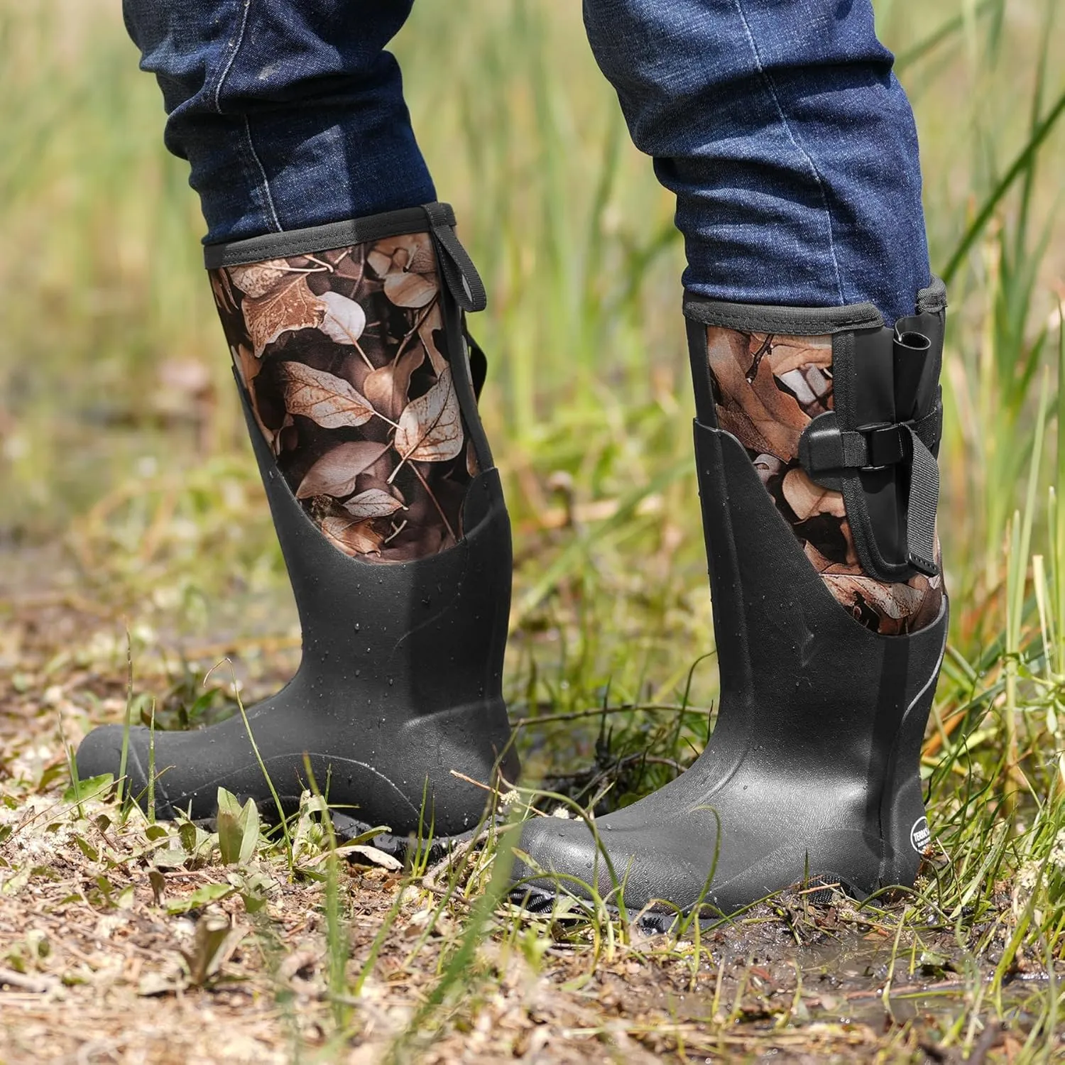 Men's Waterproof Rubber Muck Rain and Work Boot  Durable 6mm Neoprene Insulated, Ideal for Fishing Hunting & Farming