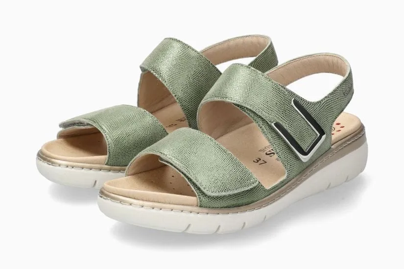 Mephisto Women's Lalia Walking Sandals- Green Piton